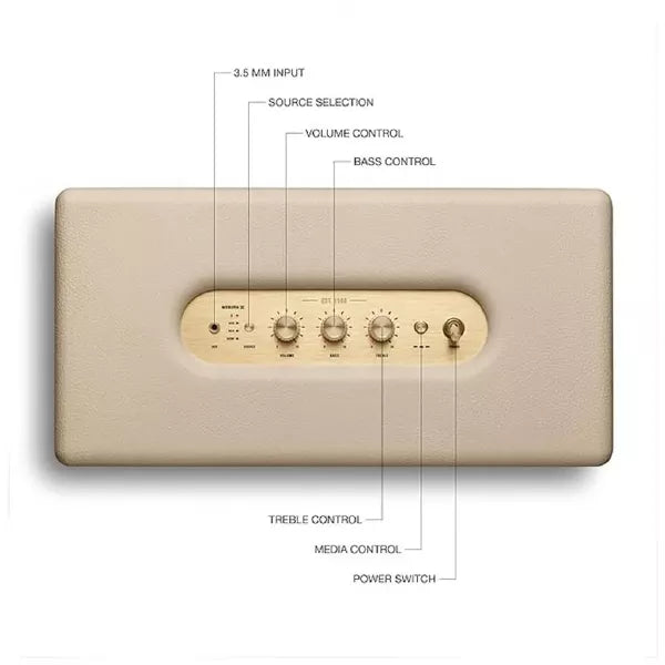 Marshall Woburn III Wireless Bluetooth Powered Speaker (Cream) – TechCure India