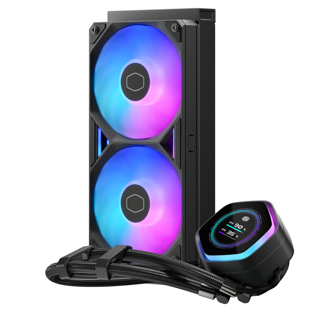 COOLER MASTER Master Liquid Atmos II 240mm ARGB CPU Liquid Cooler ( Black ) ( With LCD Display ) [ Atmos 2 ]