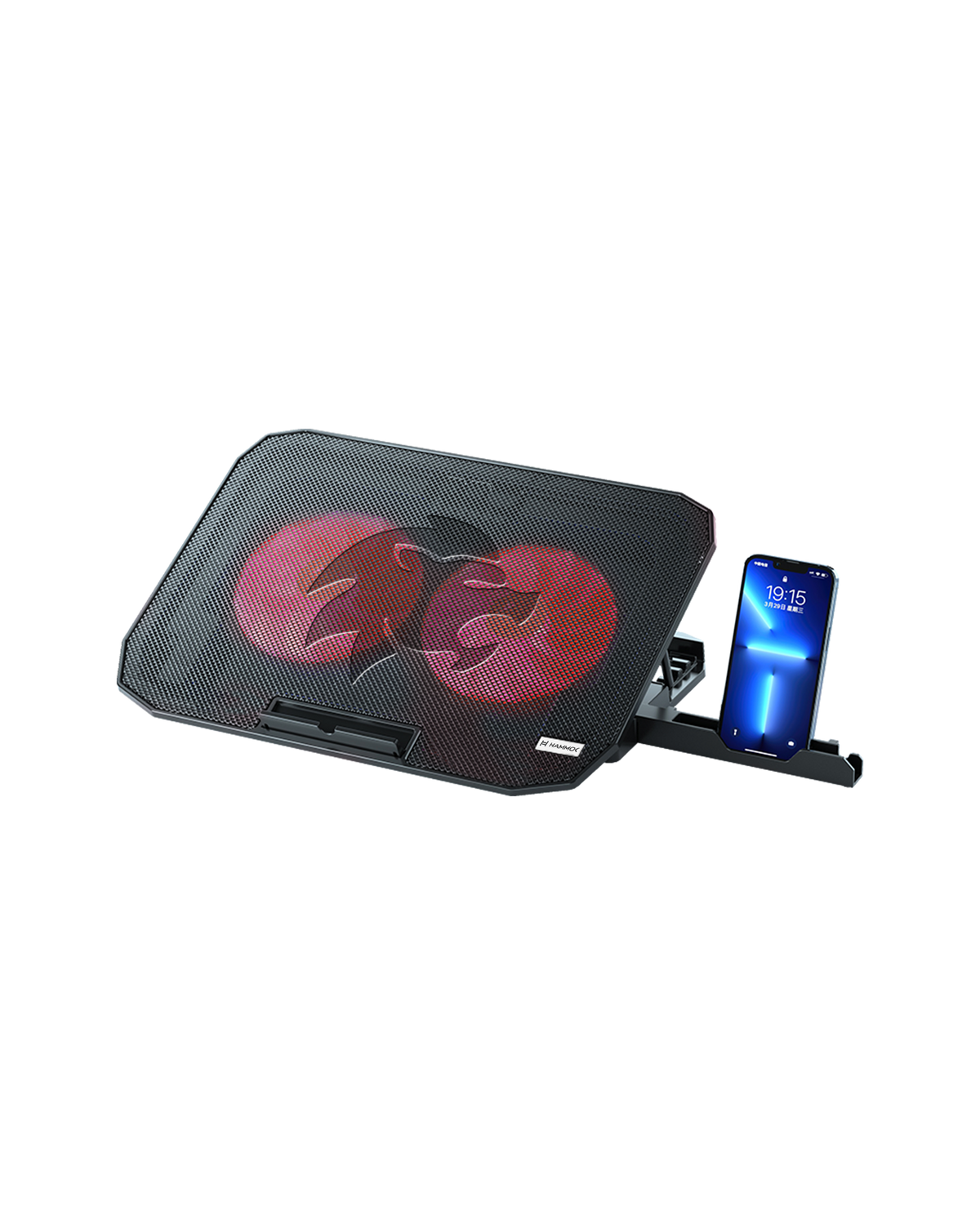 Hammok Mint Dual-Fan Laptop Cooler Pad with Mobile Stand