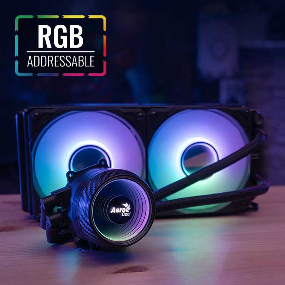 AEROCOOL Mirage L240 ARGB CPU Liquid Cooler (Black) - 3