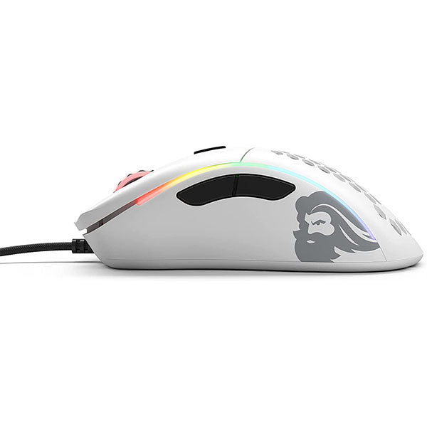 GLORIOUS Model D Minus Wired Ergonomic Gaming Mouse ( 12000DPI / 6 Macro Buttons ) ( Matte White ) - 3