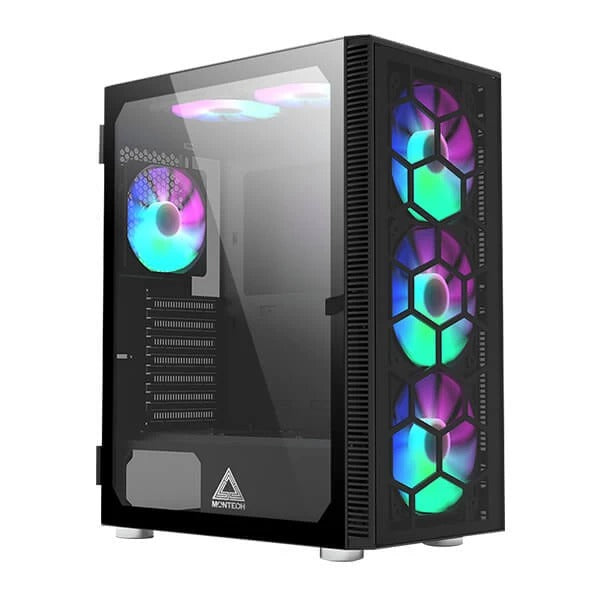 Montech X3 Glass RGB (ATX) Mid Tower Cabinet (Black) – TechCure India