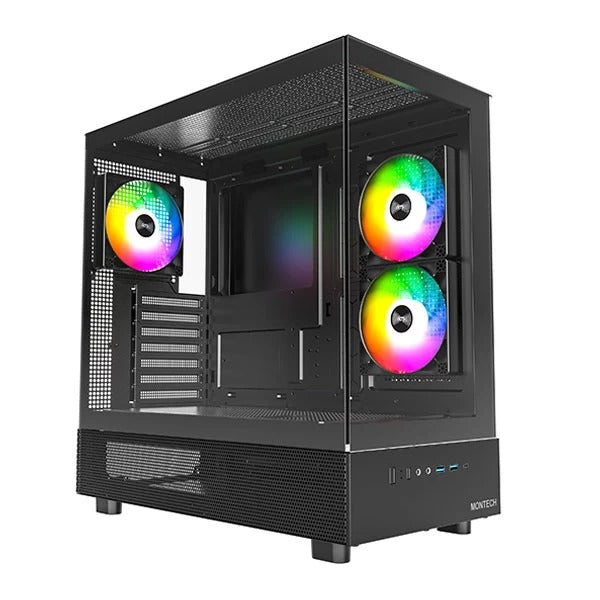 Montech XR Mid-Tower ATX Cabinet (Black) – TechCure India