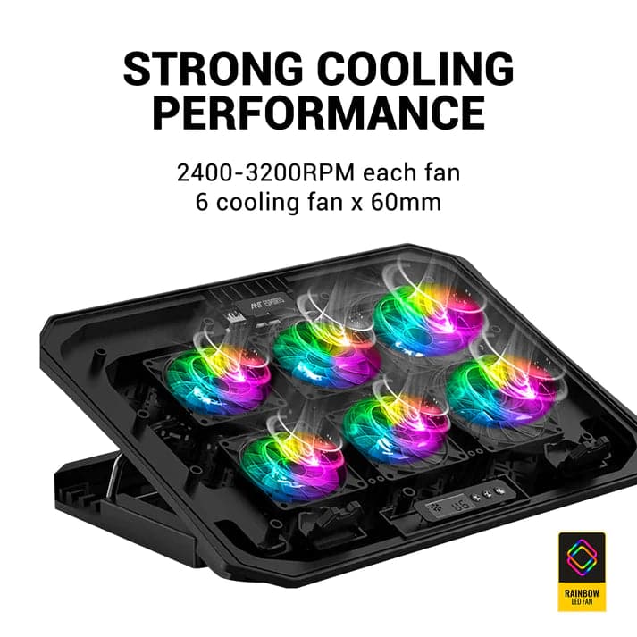 ANT ESPORTS NC210 Gaming Laptop RGB Cooler - 2
