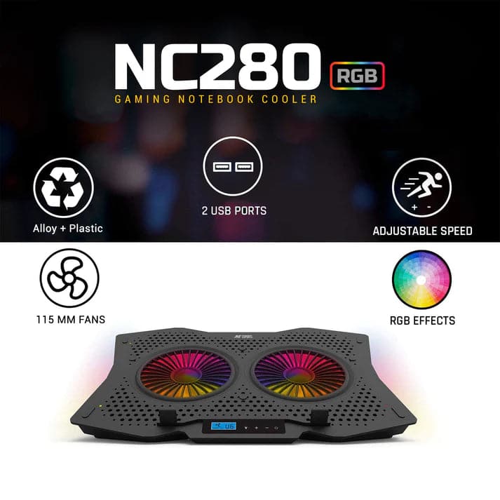 ANT ESPORTS NC280 RGB Gaming Notebook Cooler - 6