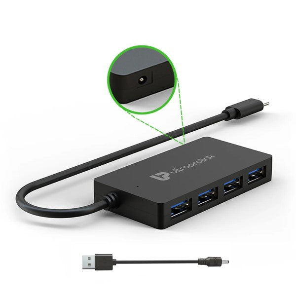 Ultraprolink iExpand USB Type C 3.1 (Gen 1) to USB-A 3.0 Hub 4 Port Expander UL1054 – TechCure India
