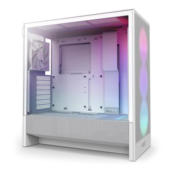 NZXT H5 Flow RGB 2024 Edition ATX Mid Tower Chassis (All White) – TechCure India