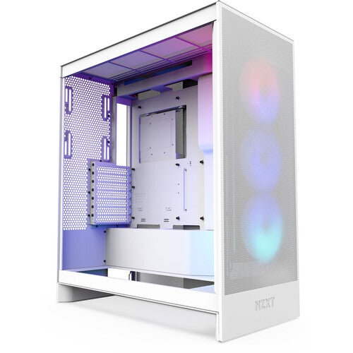 NZXT H7 Flow RGB (2024) ATX Mid Tower Airflow Cabinet (White) – TechCure India