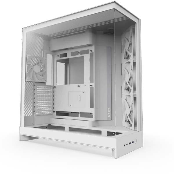 NZXT H9 Flow (2025) Dual Chamber Mid Tower ATX Airflow Cabinet (White) – TechCure India
