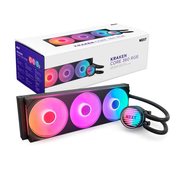 NZXT Kraken Core 360 RGB AIO Liquid Cooler (Black) – TechCure India