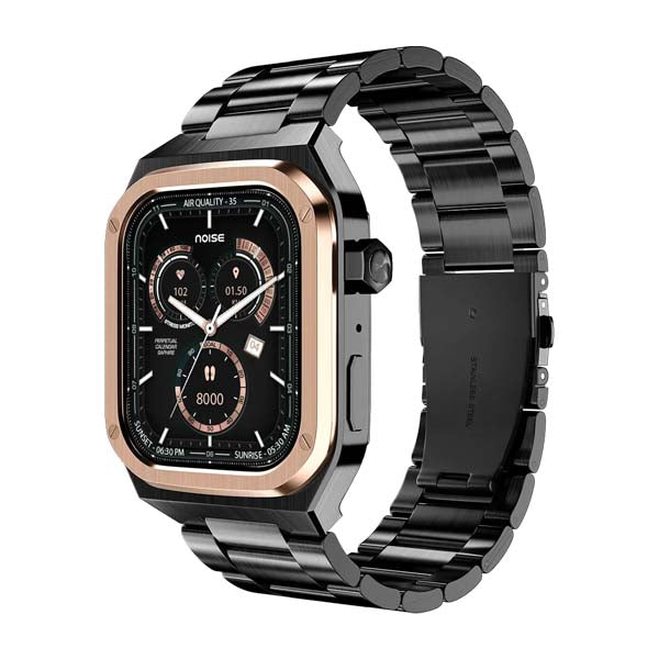 Noise ColorFit Chrome 1.85" AMOLED Smart Watch (Elite Midnight Gold) – TechCure India