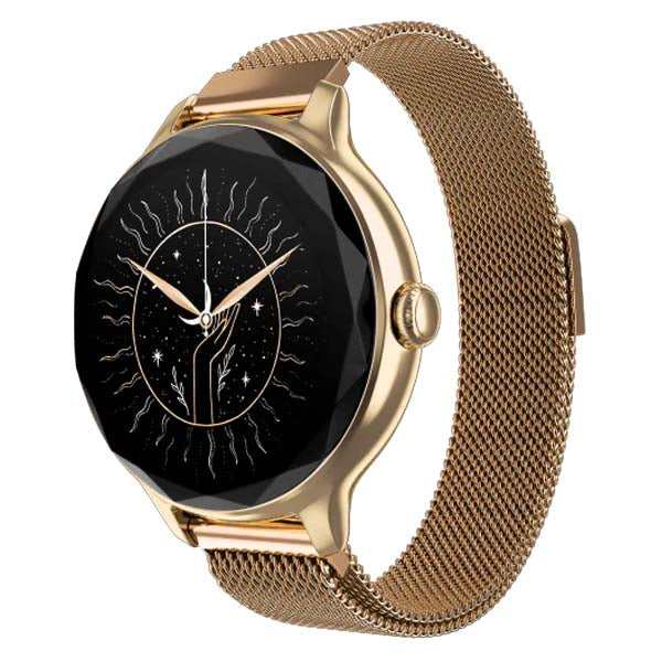 Noise Diva Smartwatch with Diamond Cut dial AMOLED Display Mesh Metal 100+ Watch Faces, Female Cycle Tracker for Women (Gold Link) – TechCure India
