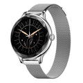 Noise Diva Smartwatch with Diamond Cut dial AMOLED Display Mesh Metal 100+ Watch Faces, Female Cycle Tracker for Women (Silver Link) – TechCure India
