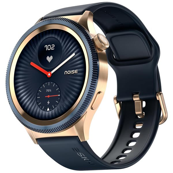 Noise Halo 2 Metallic Build BT Calling, 1.43" AMOLED Display, AOD, Gesture Controls Smart Watch (Gold Blue) – TechCure India