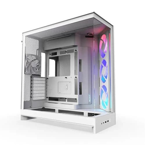 Nzxt H9 Flow RGB 2025 Edition E-ATX White Mid Tower Case – TechCure India