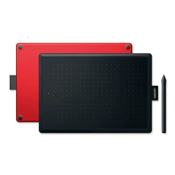 WACOM One by CTL-672/K0-CX Medium 8.5-inch x 5.3-inch Graphic Tablet (Red and Black) – TechCure India