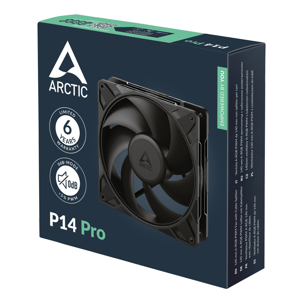 ARCTIC P14 Pro Non-RGB 140mm Cabinet Fan ( Black ) ( Single Pack ) – TechCure India