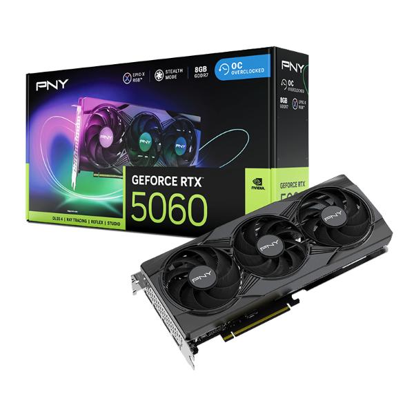 PNY GeForce RTX 5060 ARGB EPIC-X RGB Overclocked Triple Fan GPU – TechCure India