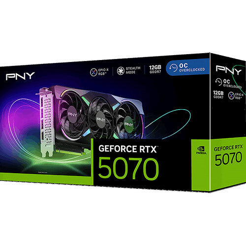 PNY NVIDIA GeForce RTX 5070 ARGB EPIC-X RGB OC Triple Fan Graphics Card – TechCure India