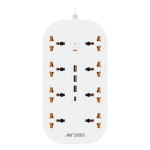 ANT ESPORTS PS831 UNIVERSAL POWER STRIP WITH USB & TYPE C WITH 8 UNIVERSAL SOCKETS, 3 METERS CABLE – TechCure India