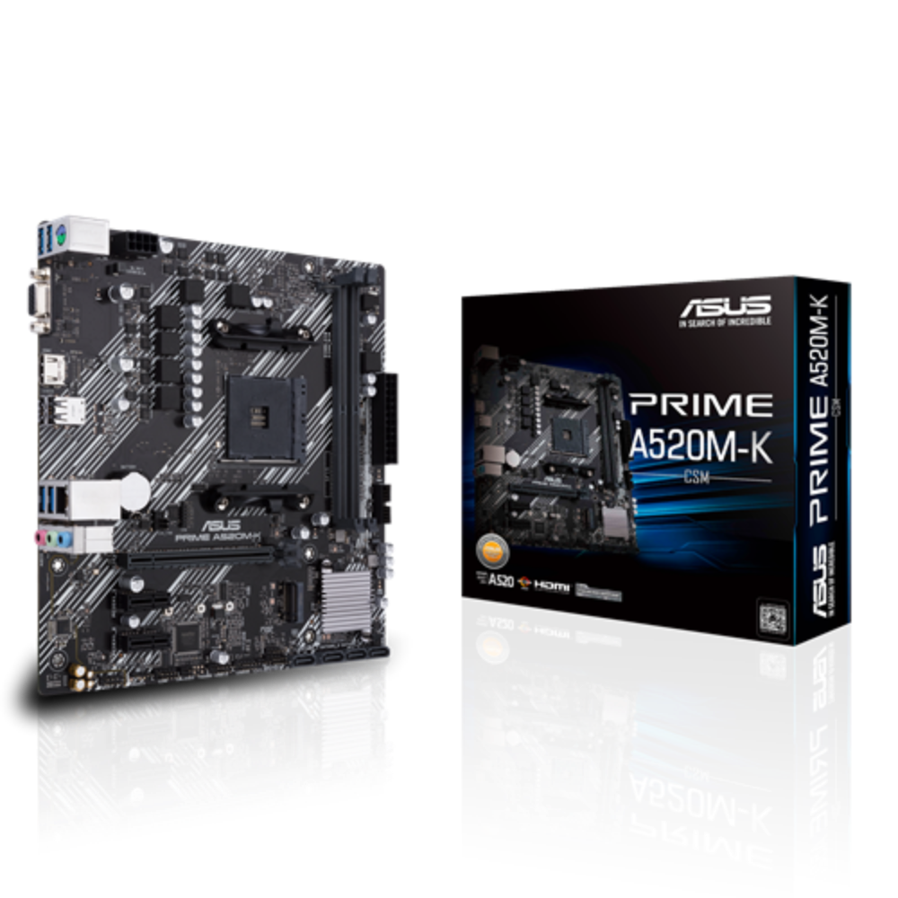 ASUS Prime A520M-K CSM DDR4 AMD Motherboard – TechCure India