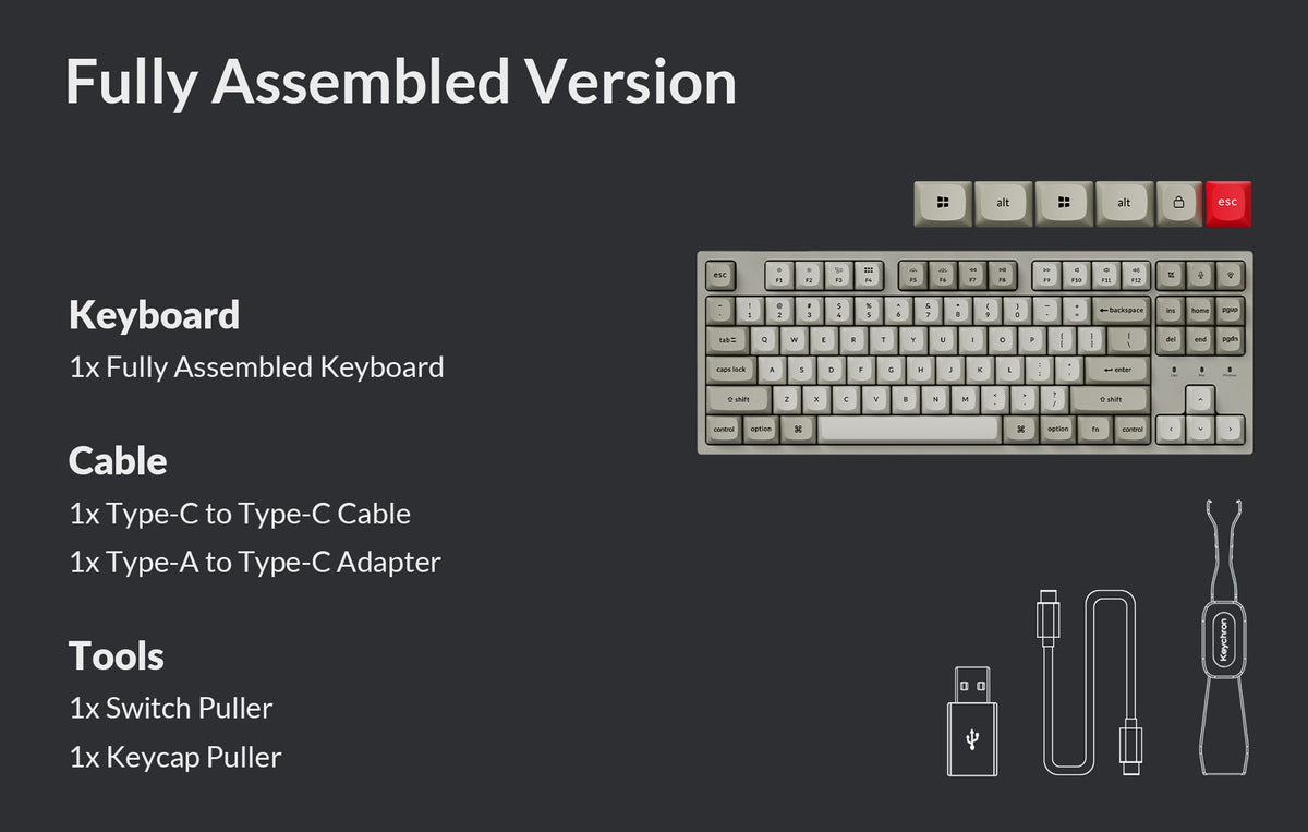 Keychron C1 Pro 8K QMK Wired Custom Mechanical Keyboard – TechCure India
