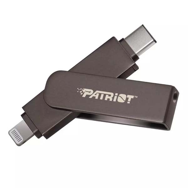 Patriot iLuxe Stick 128GB Type -C and Lightning Flash Drive (PI128GSKM30CL,Gray) – TechCure India