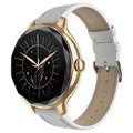 Noise Diva Smartwatch with Diamond Cut dial AMOLED Display Leather Strap 100+ Watch Faces, Female Cycle Tracker for Women (Pearl White) – TechCure India