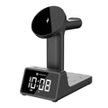 Portronics Bella 2 3 in 1 15W Magnetic Wireless Charging Station with Digital Alarm Clock (Black) – TechCure India