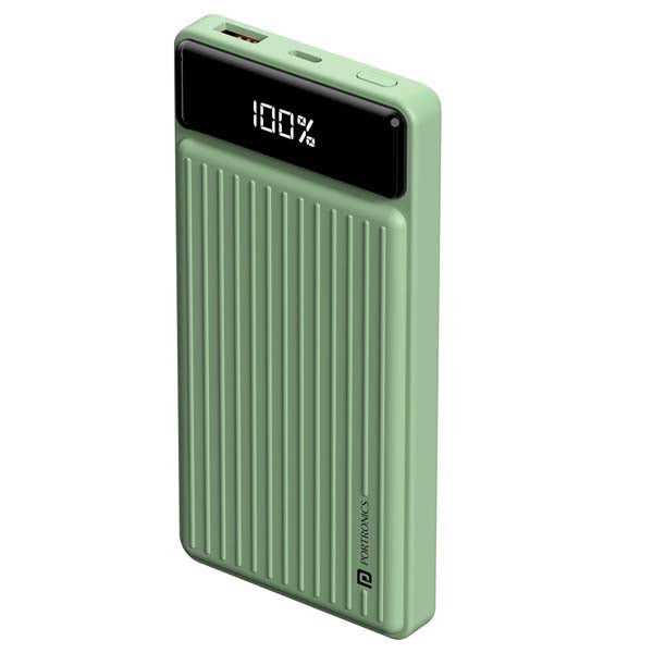 Portronics Luxcell B 10K 10000 mAh 22.5W Fast Charging Power Bank (Green) – TechCure India
