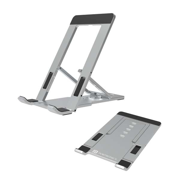 Portronics Modesk One Universal Mobile & Tablet Holder (Silver) – TechCure India