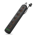 Portronics Power Plate 6 with 4 USB Port + 5 Power Sockets Extension Board (Black) – TechCure India