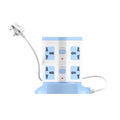 Portronics Power Plate 9 with 3 USB Ports + 8 Power Sockets Extension Board (Blue) – TechCure India