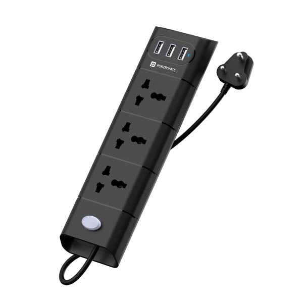 Portronics Power Plate II Extension Board (Black) – TechCure India