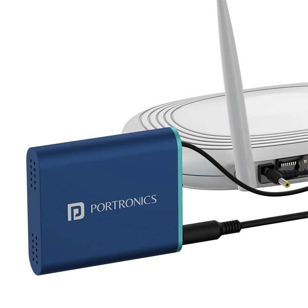 Portronics Power Plus Advanced Mini UPS for 12V DC WiFi Router Broadband Modem (Blue) – TechCure India