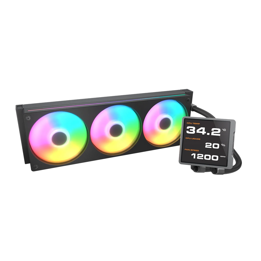 Cougar Poseidon Vistek Pro ARGB 360 Black LCD Liquid Cooler – TechCure India