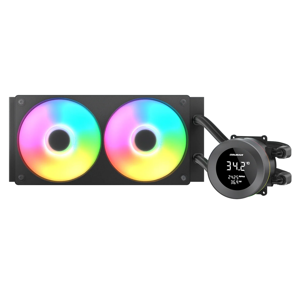 Cougar Poseidon Vistek ARGB 240 Black Analog Liquid Cooler – TechCure India