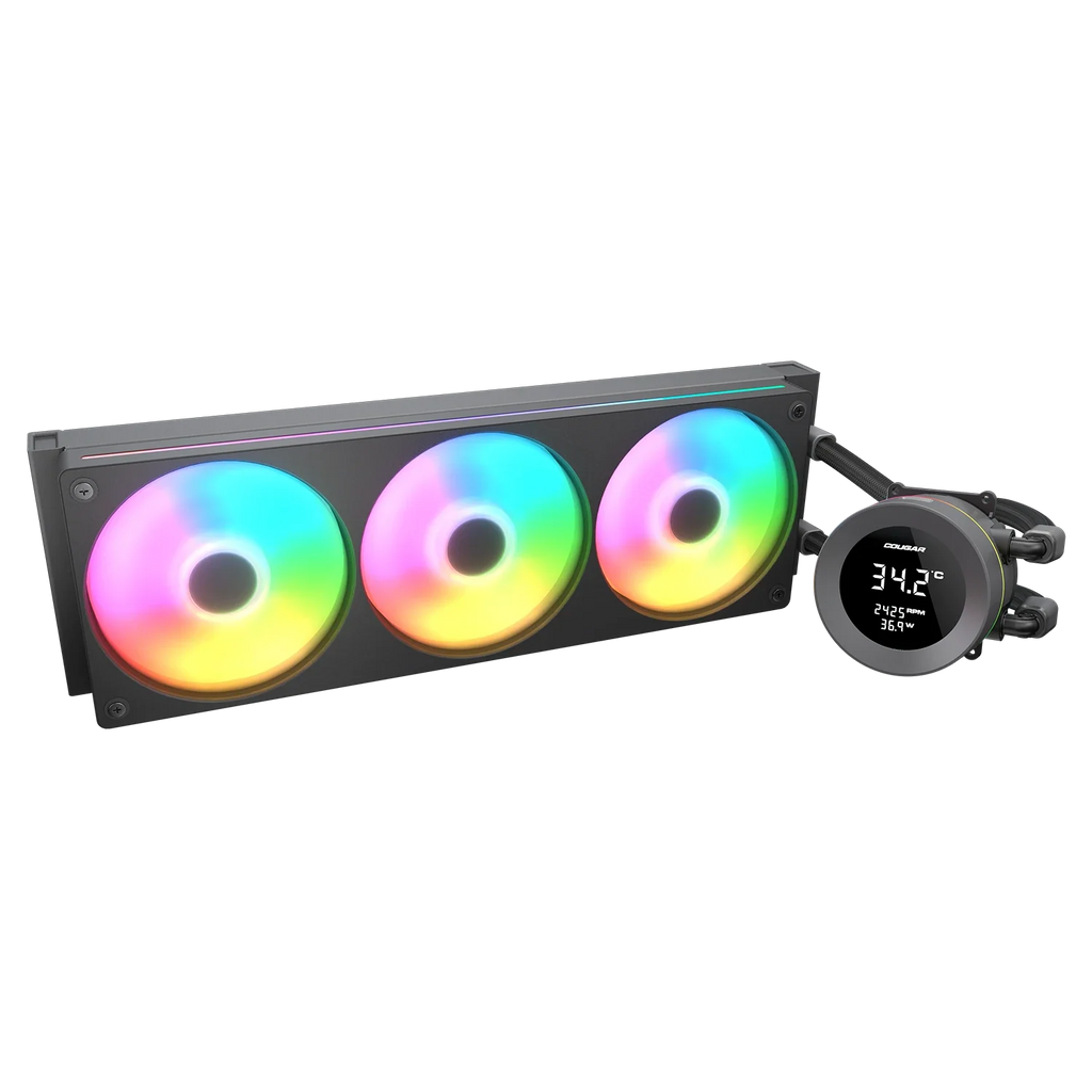 Cougar Poseidon Vistek ARGB 240 Black Analog Liquid Cooler – TechCure India