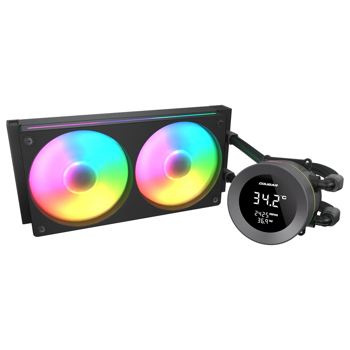Cougar Poseidon Vistek ARGB 240 Black Analog Liquid Cooler – TechCure India