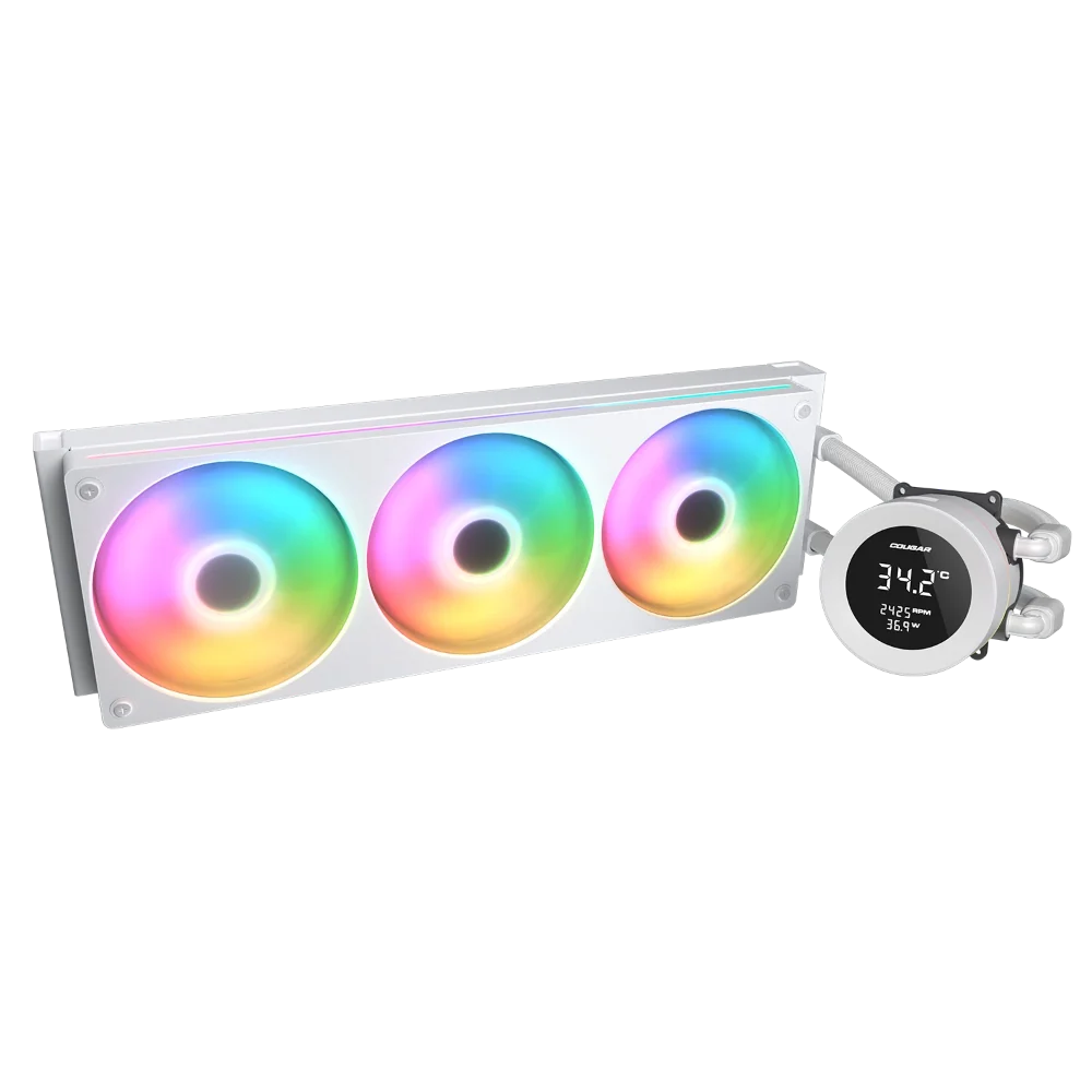 COUGAR Poseiden Vistek ARGB 360mm CPU Liquid Cooler ( White ) – TechCure India