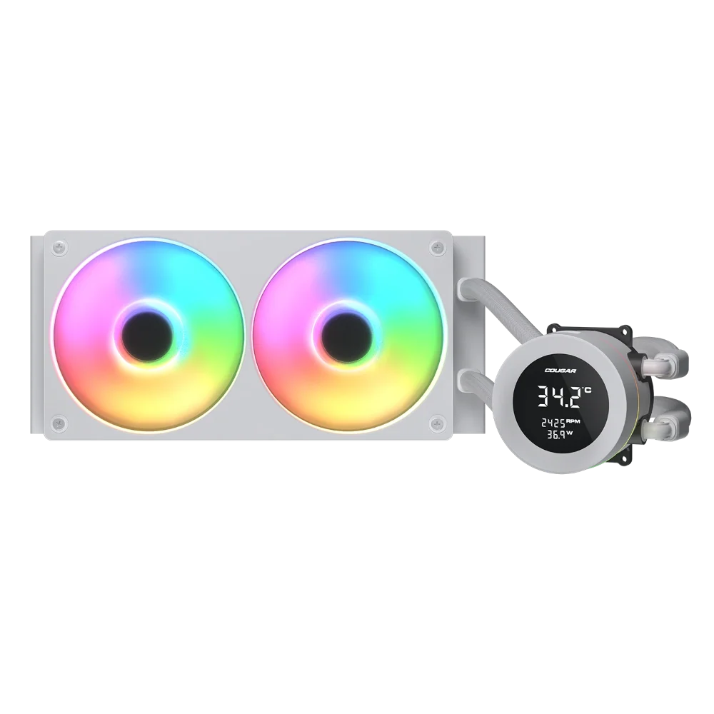 COUGAR Poseiden Vistek ARGB 240mm CPU Liquid Cooler ( White ) – TechCure India