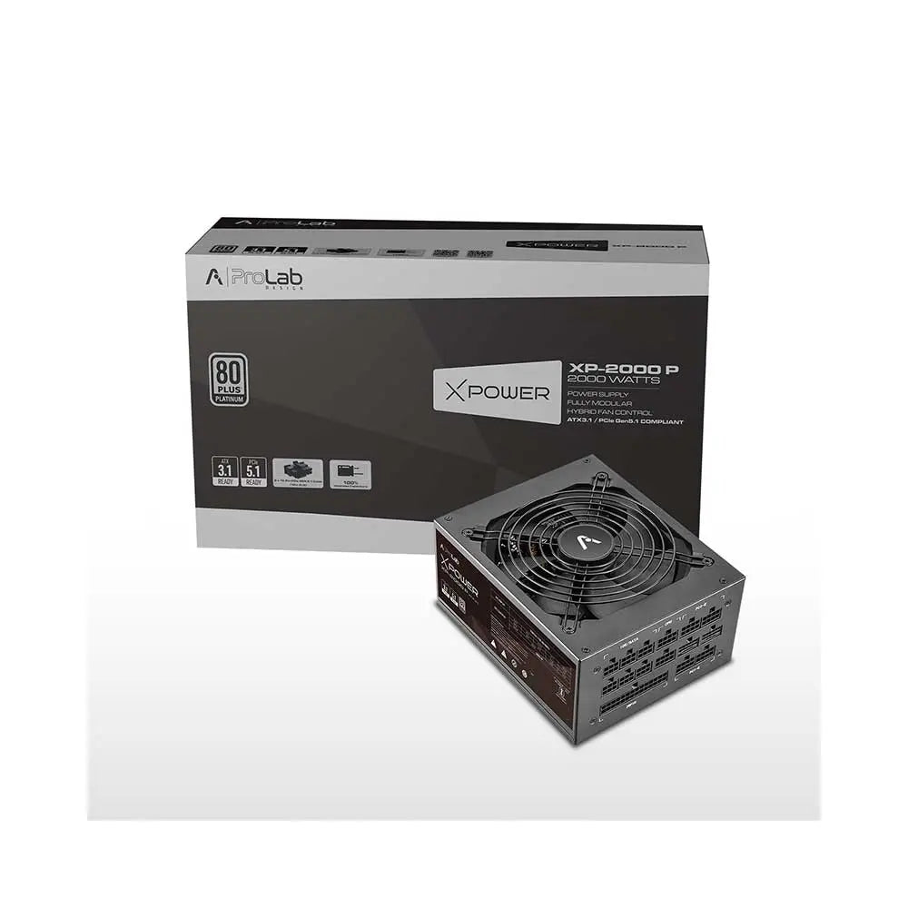 PROLAB DESIGN XPower XP-2000P 80+ Platinum ATX 3.1 Fully Modular Power Supply ( Black ) ( 2000W ) – TechCure India