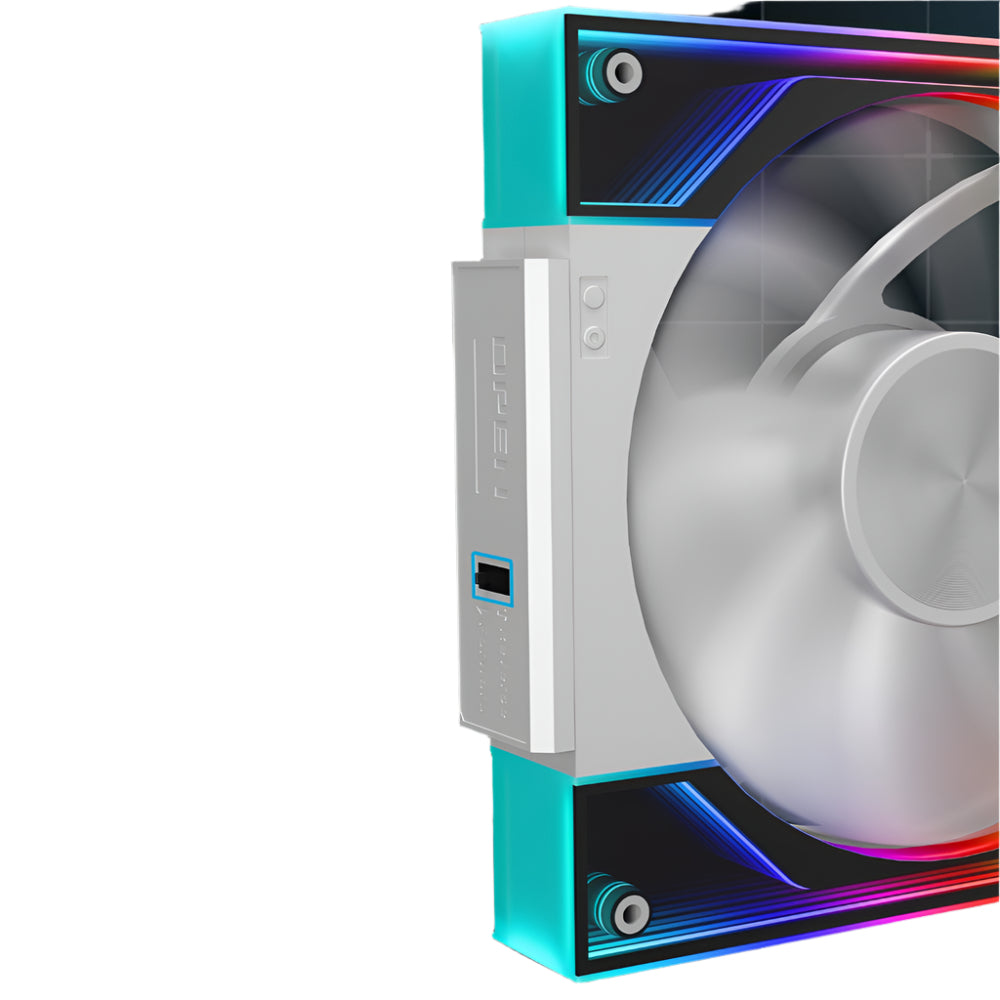 ANT ESPORTS Quartzflow 120MM ARGB Cabinet Fan ( White ) ( Triple Pack ) - 3