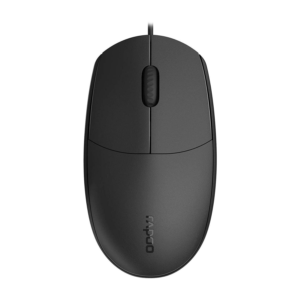 RAPOO N100 Wired USB Mouse 1600 DPI Optical Tracking, Ambidextrous PC/Mac/Laptop (Black) – TechCure India