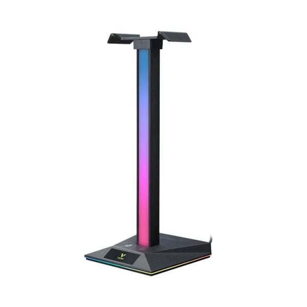 RAPOO VH10 RGB Backlit Gaming Headset Stand Sound-Controlled Rhythm Light Headphone Holder with USB2.0, 3.5mm, USB-C Interface – TechCure India