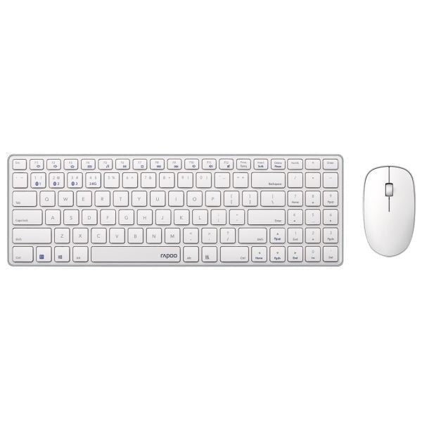 RAPOO 9300M Multi Mode Wireless Keyboard and Mouse Combo (White) – TechCure India