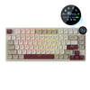 ROYAL KLUDGE RK N80 75% RGB Mechanical Wireless Gaming Keyboard ( Rosy Clouds ) ( RK Low Profile Brown )