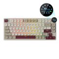 ROYAL KLUDGE RK N80 75% RGB Mechanical Wireless Gaming Keyboard ( Rosy Clouds ) ( RK Low Profile Brown )