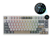 ROYAL KLUDGE RK N80 75% RGB Mechanical Wireless Gaming Keyboard ( Pearly Dawn ) ( RK Low Profile Red )