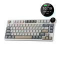 ROYAL KLUDGE RK N80 75% RGB Mechanical Wireless Gaming Keyboard ( Pearly Dawn ) ( RK Low Profile Brown )